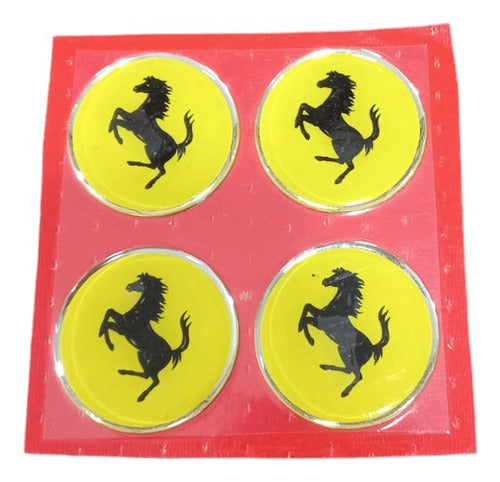 Ronal Racing Logo Center Wheel Ferrari 49mm Blister Pack of 4 0