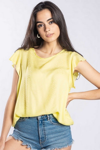 Real Indumentaria Blusa Volado Super Delicada, Todos Los Talles Verano 0