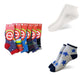 Pack of 6 Kids' Printed/White Ankle Socks by Elemento A. 104 0
