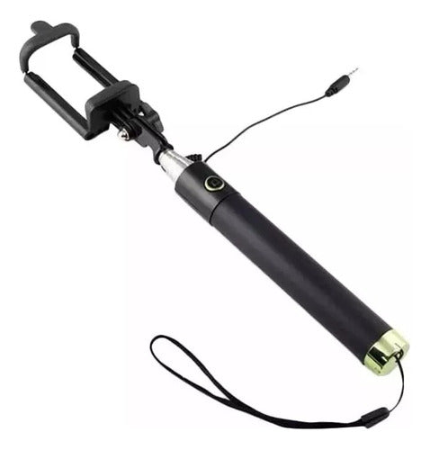 LEMUSTORE Selfie Stick Extensible Stick with Cable 78cm 2