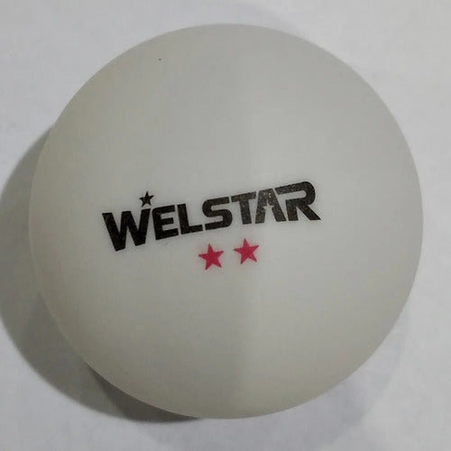 Welstar Ping Pong Balls x 6 2-Star 40mm White 1