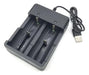 Cargador Doble Usb Inteligente Pila Bateria 18650 Recargable 0