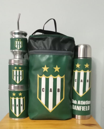 Equipo De Mate Completo Banfield, Set Matero. Ecocuero 1