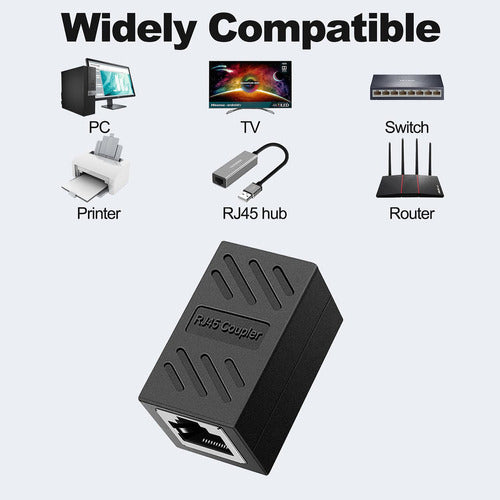 Dingsun Acoplador Rj45 En Lnea Cat7 Cat6 Cat5 Cat5e Adaptado 5