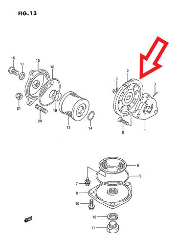 Engranaje Bomba Aceite Original Suzuki Lt - Leer Descripción 2