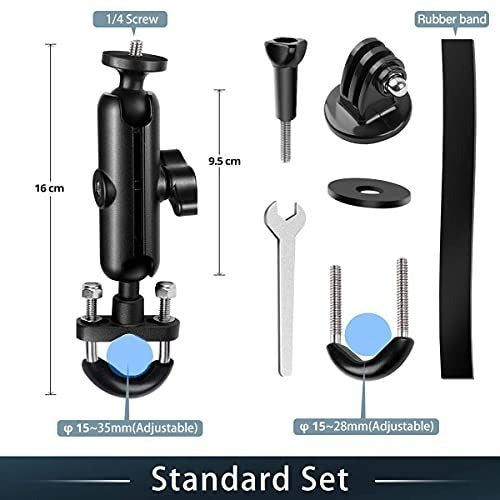 Soporte Manillar De Moto Con Rot. 360 Para Gopro 10/9/8/max 5