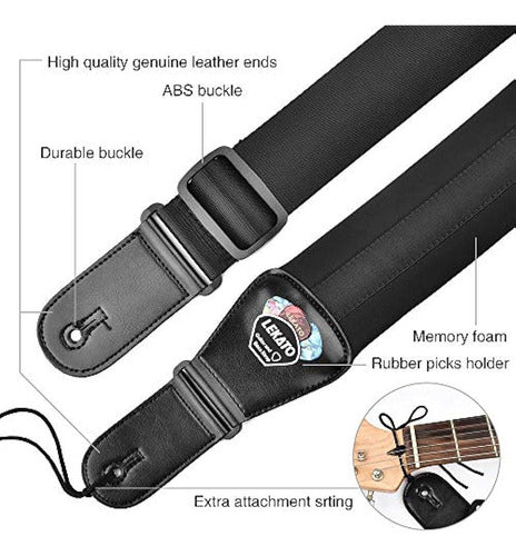 Lekato Guitar Strap for Bass and Electric Guitar 3 1