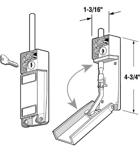 Defender Security U 9997 Lock with Key and Bolt, Ac 1