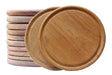 Set of 6 Algarrobo Wood Plates 28cm Special for Asado 0