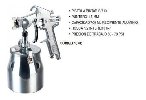 Pistola Pintar S-710 1670 - Ynter Industrial 0