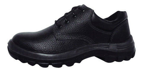 Worksafe Black Leather Shoes with Plastic Toe - Size 37 0