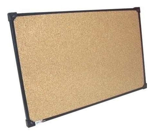 Mundo Pizarra Eco Cork Board with Metal Frame 80x120 Pizarron Chinche MP50M 0