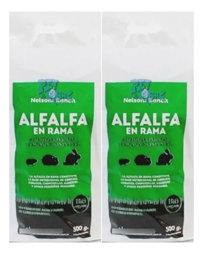 Nelsoni Ranch Alfalfa En Rama X 500 Gr - Hamster, Guinea Pig, Rabbit & Rodents (Pack of 2) 0