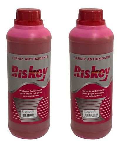 02 Verniz Antioxidante Protetivo Vermelho Usinagem Riskey 1l 0