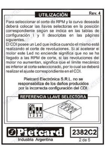 Pietcard Cdi Programable Digital 2382c2 Panther 3