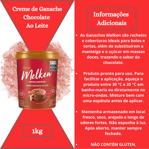 Creme Ganache Ao Leite Melken 1kg Harald 2