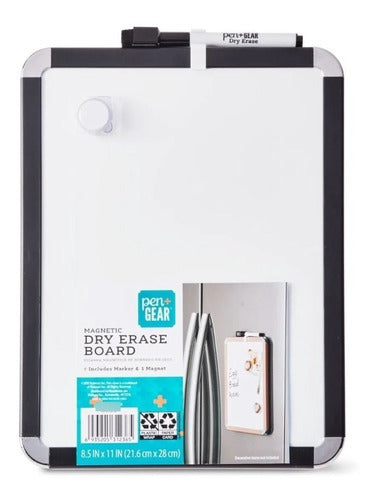 IBI White Magnetic Board 21x28 A4 Kids with Marker and Magnets 0