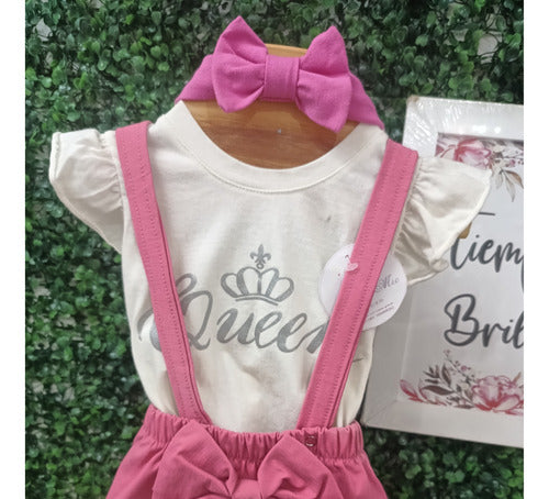 Amore Mío Monte Grande Mini Skirt Jumper with Ribbons and Headband for Babies 5