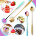 DD2 1 Dessert Coffee Spoon Stainless Steel Flower Shape 7