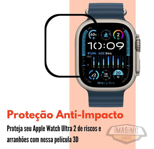 Película 3d Tela Inteira Para Applewatch Ultra 2a Geração 1