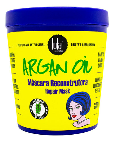 Lola Argan Oil Kit Reconstructor Shampoo Mascara Reparador 3