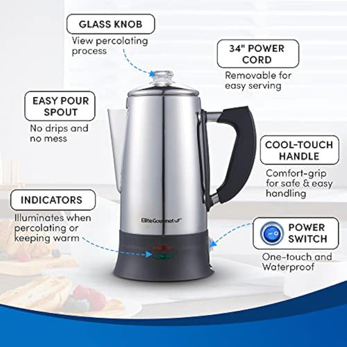 Elite Gourmet EC922 Electric Coffee Percolator 5