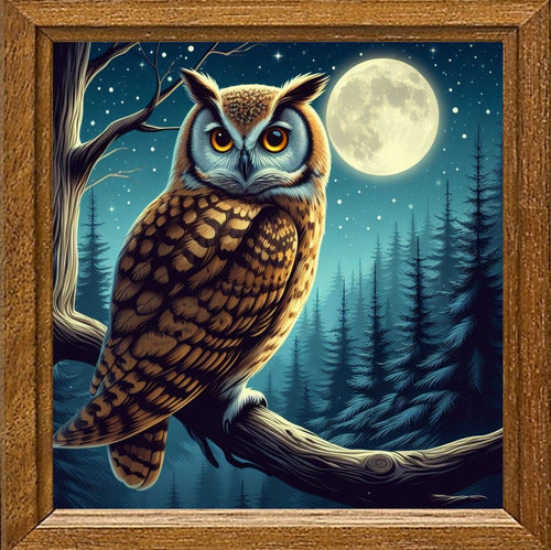 Marmath Digital Designs Night Owl Art Print V4 50x50cm Unique 0