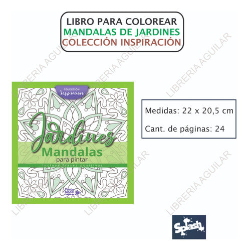 Libro P Colorear Mandala Jardines - Colección Inspiración 1