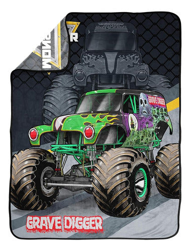 Jay Franco Monster Jam Slash Throw Blanket - 46 x 60 Inches, Car 1