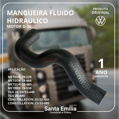 Mangueira Fluido Hidraulico Motor D26 Original Vw 2v5422891a 1