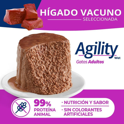 Alimento Agility Gato Adulto Higado  Pack X 12 Latas 340 Gr 1