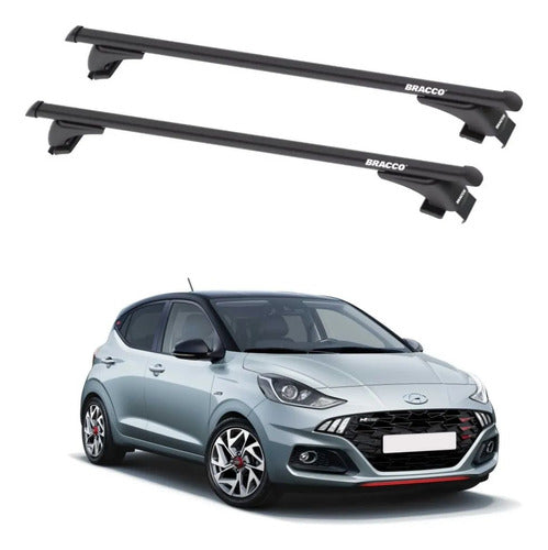 Black Roof Railing Bars for Hyundai I10 0