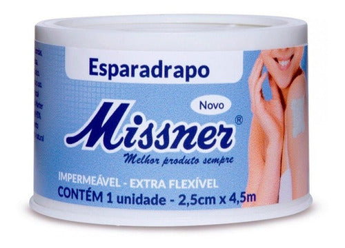 Esparadrapo Impermeável 2,5cm X 4,5m Missner - Kit 18 Rolos 1