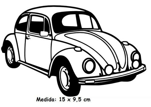 Adesivo Automotivo Volkswagen Vw Fusca Vintage Retrô Fus-15 0