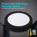 LED Round Ceiling Light 18W Black Panel Pack 8 Premium 5