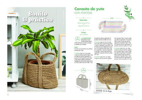 Pack of 3 Crochet Decorative Weaving Magazines Jute Accessories 2