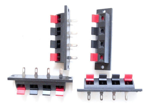 Kit 5 Peças - Borne De Pressão 4 Vias Wp4-7 Para Audio 1