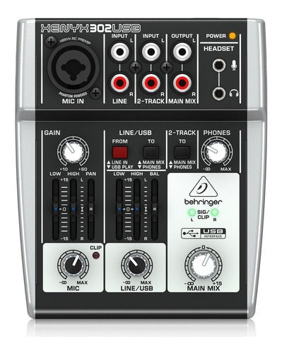 Behringer Xenyx 302 USB Mixer and Audio Interface 0