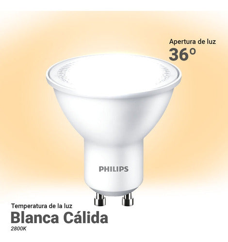 Philips GU10 Dicroic Lamp Warm - Cool 3.8-50W 2