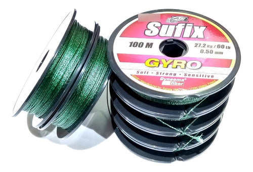 Sufix Gyro Multifilament Fishing Line 0.50 Mm 27.2 Kilos Green 0