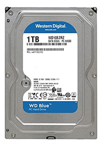 Western Digital 1TB WD Blue PC Hard Drive HDD - 5400 RPM, SATA 6 Gb/s, 64 MB Cache, 3.5" - WD10EZRZ 1