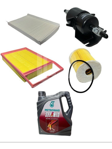 Kit De 4 Filtros Fiat Strada Advent 1.6etorq + Selenia 5w30 0