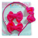 Set of 2 Tic Tac Hair Clips with Matching Headband for Girls 5