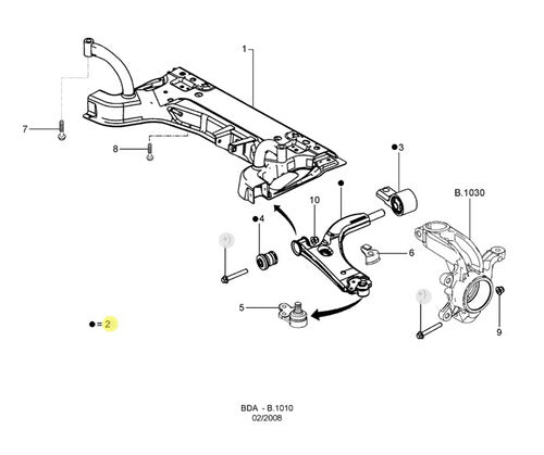 Ford Brazo De La Suspension Delantera Izquierda 08/13 0