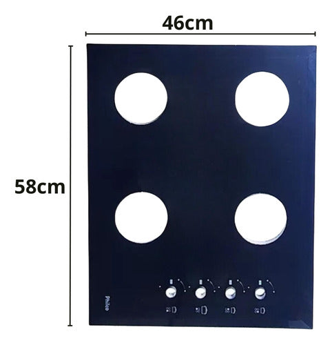 Tampa Tampo Vidro Fogão Cooktop Britania 4 Bocas 1