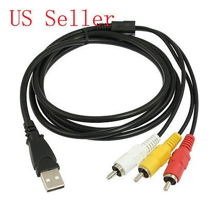 HDE USB 1.5m 5 Feet Male RCA to USB Audio Video AV Cable 1