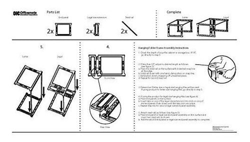 Officemate Plastic Hanging File Folder Frame, 18 Inch, Letter And Legal Size 6