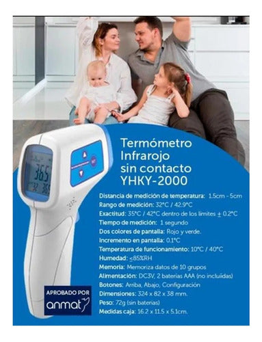 YHKY Digital Infrared Thermometer for Humans Yhky-2000 4