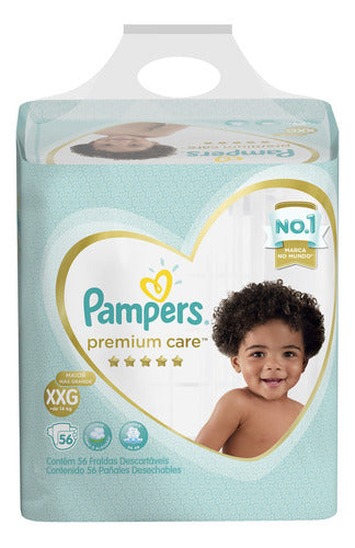 Pañal Pampers Premium Care Talle Xxg 56 Un. 0