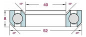 Rodamiento Ruleman 1.5  52x40x8 Mm Dirección Cónica Mtb 1